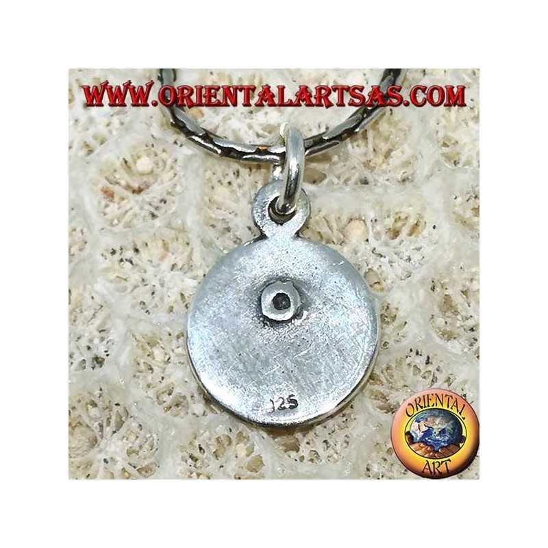 Ciondolo in argento  yin yang Tao a bassorilievo  , Il Taijitu (T'ai Chi T'u)