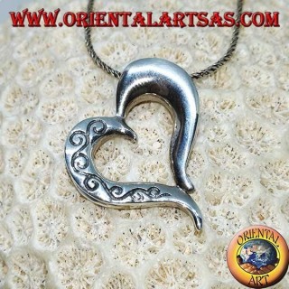 Colgante en medallón de plata del amor