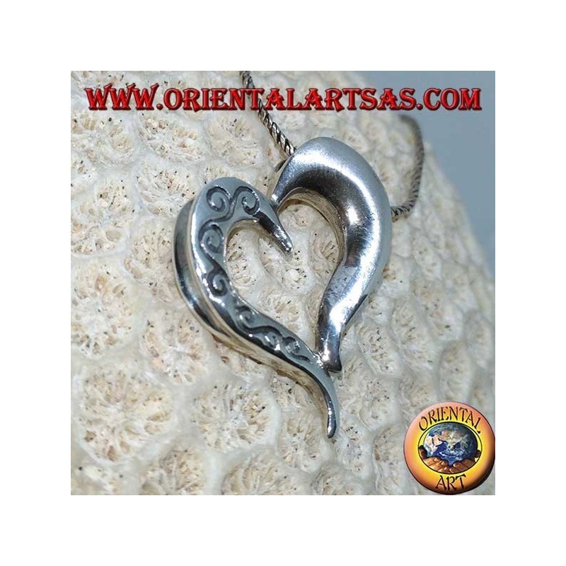 Colgante en medallón de plata del amor