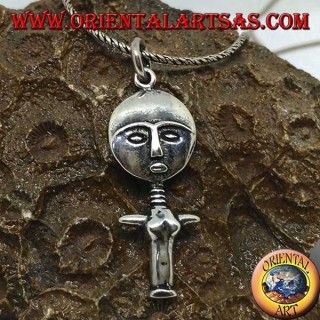 Pendentif en argent Afrique mère déesse de la maternité