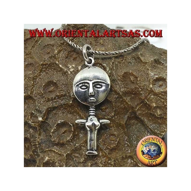 Pendentif en argent Afrique mère déesse de la maternité