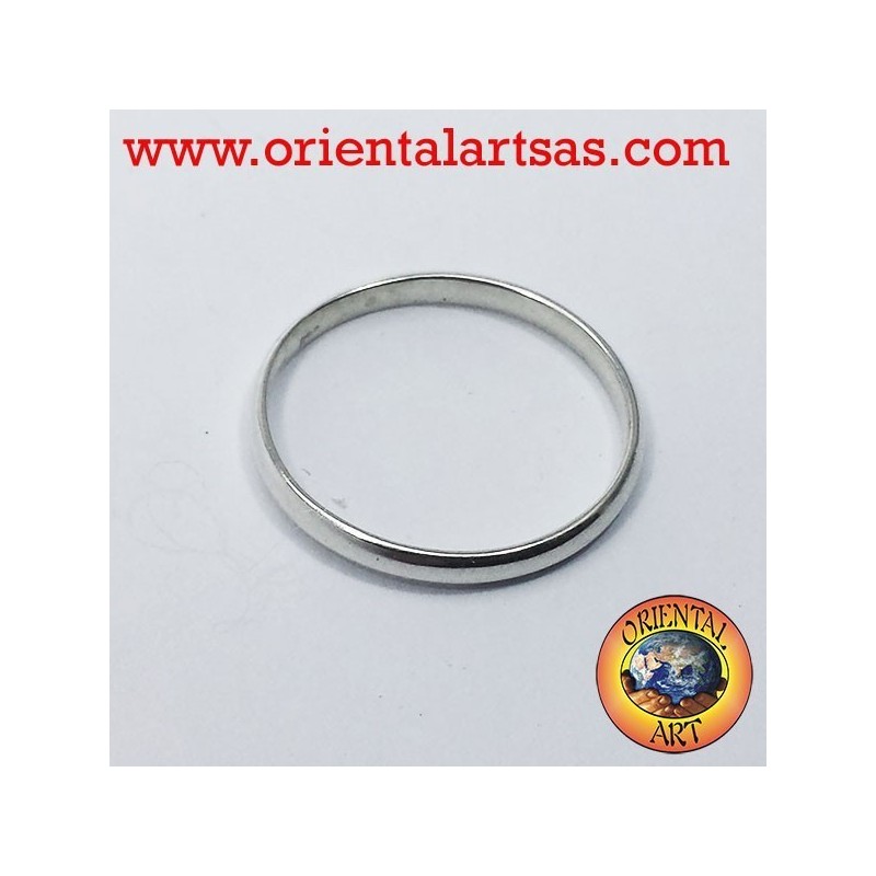 fedina in argento 2 millimetri ferma anello 