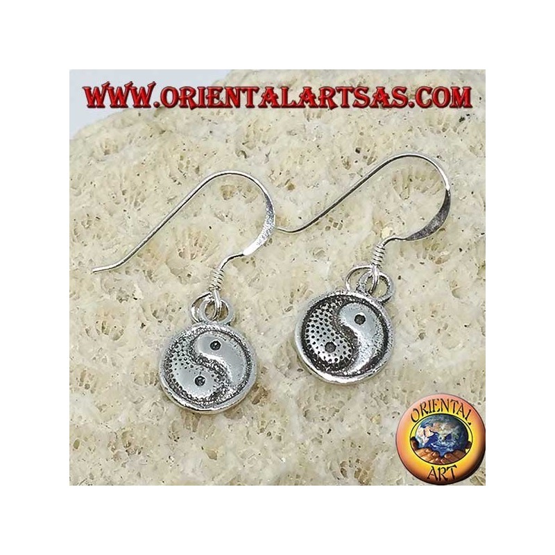 Boucle d'oreille Yin yang en pendentif double face en argent, Le Taijitu (T'ai Chi T'u)