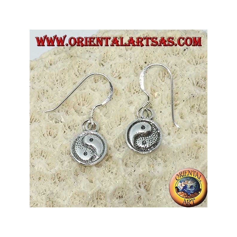 Boucle d'oreille Yin yang en pendentif double face en argent, Le Taijitu (T'ai Chi T'u)