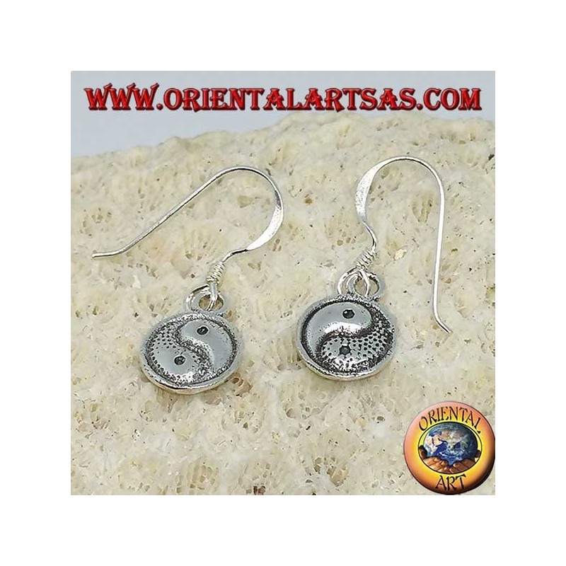 Boucle d'oreille Yin yang en pendentif double face en argent, Le Taijitu (T'ai Chi T'u)