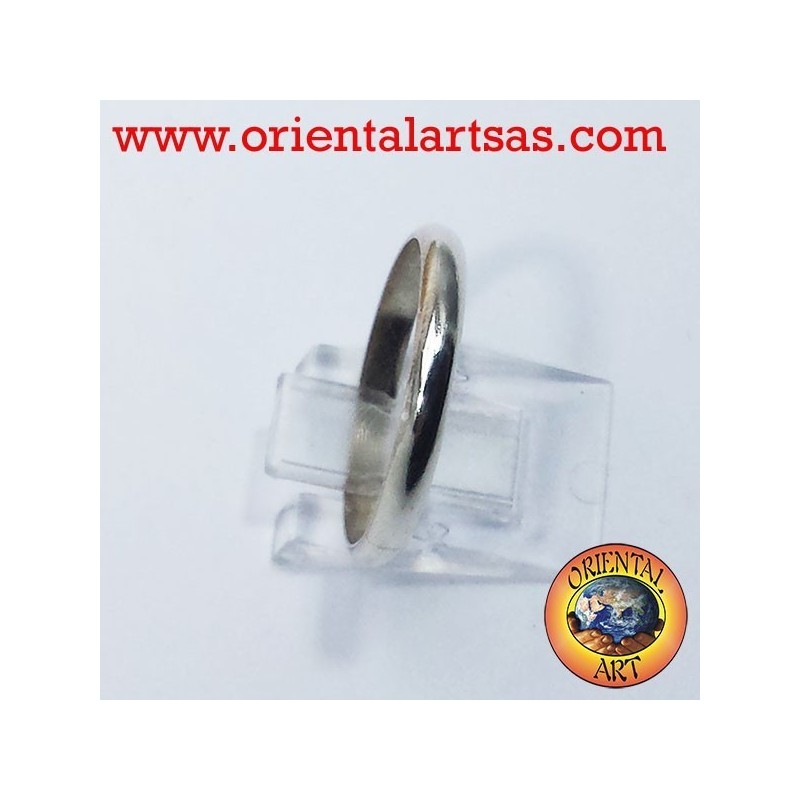 silver wedding ring 3 mm stop ring