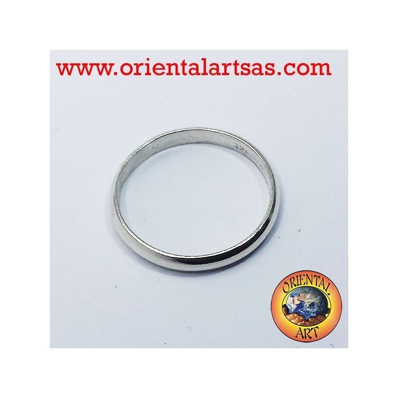 fedina in argento 3 millimetri ferma anello 