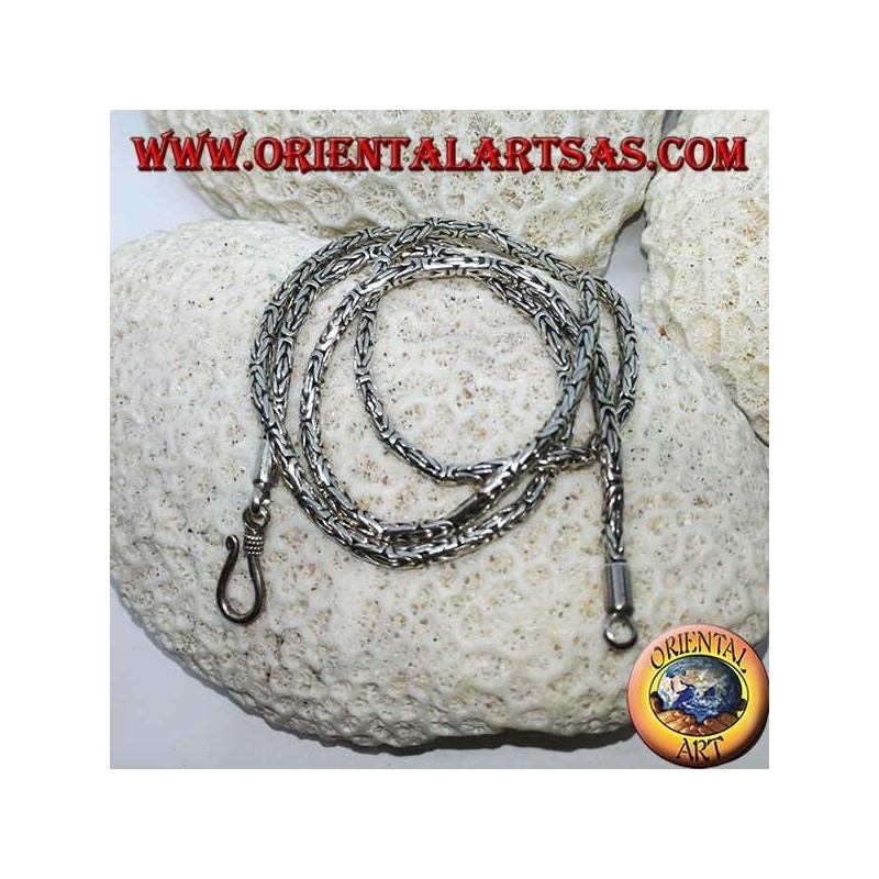 Collana  in argento, BOROBUDUR  cm 55