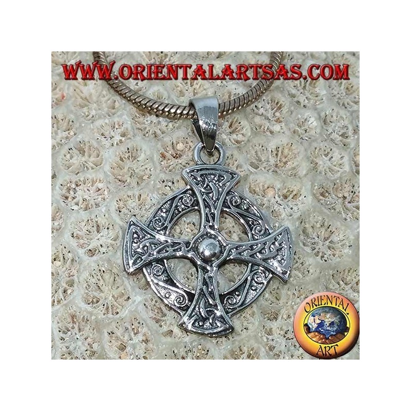 Pendentif en argent 925 avec croix celtique