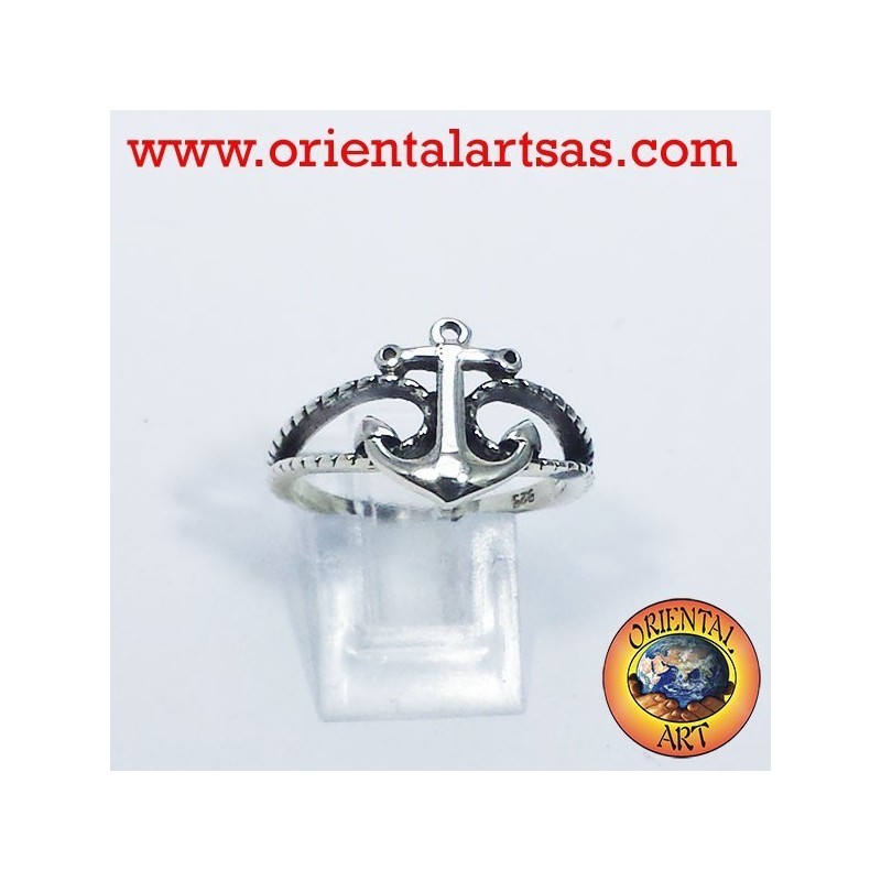 anchor ring with silver