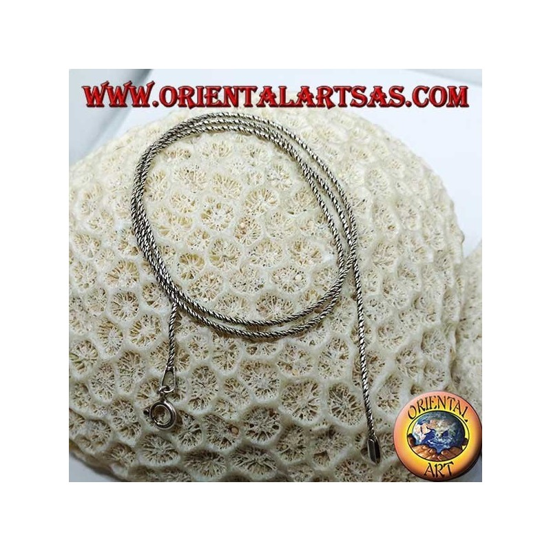 Collana catenina in argento 925 ‰, maglia "fune attorcigliata" (spessore 1 mm)