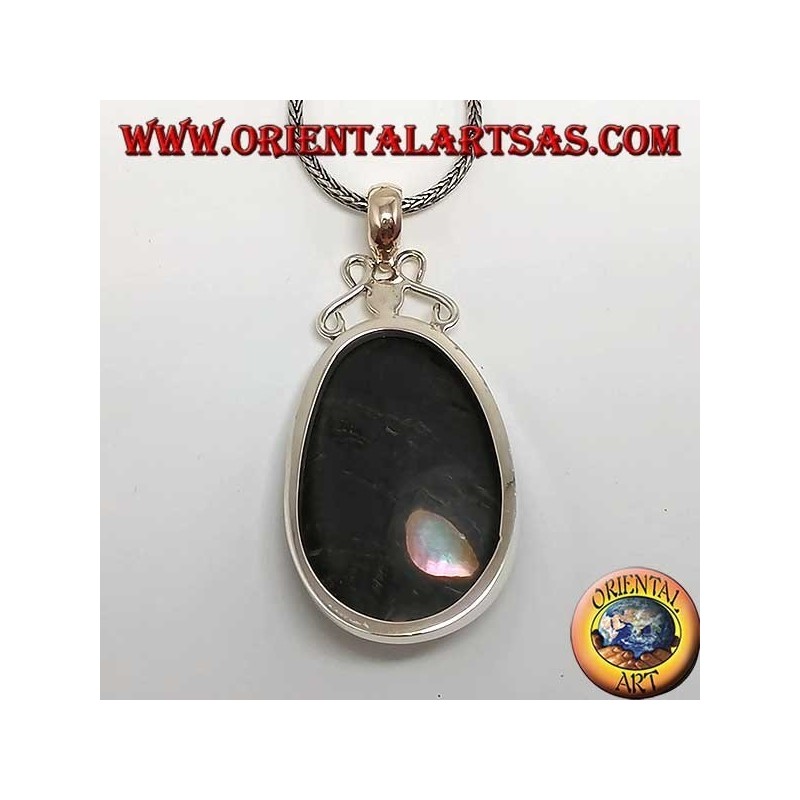 Colgante con Perla en Concha Madre en Plata 925