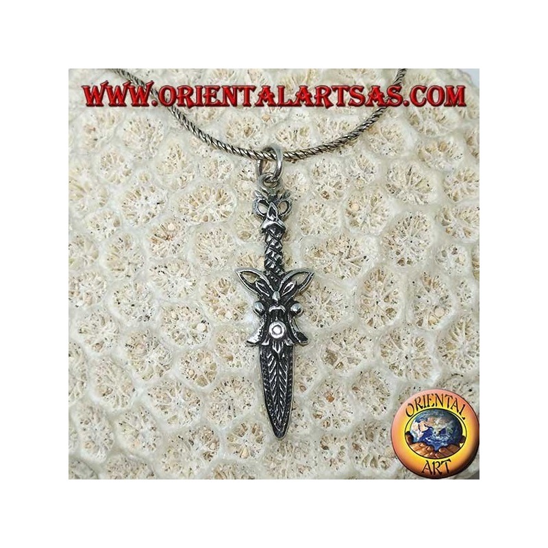 Roman dagger silver pendant with decorations (dagger)