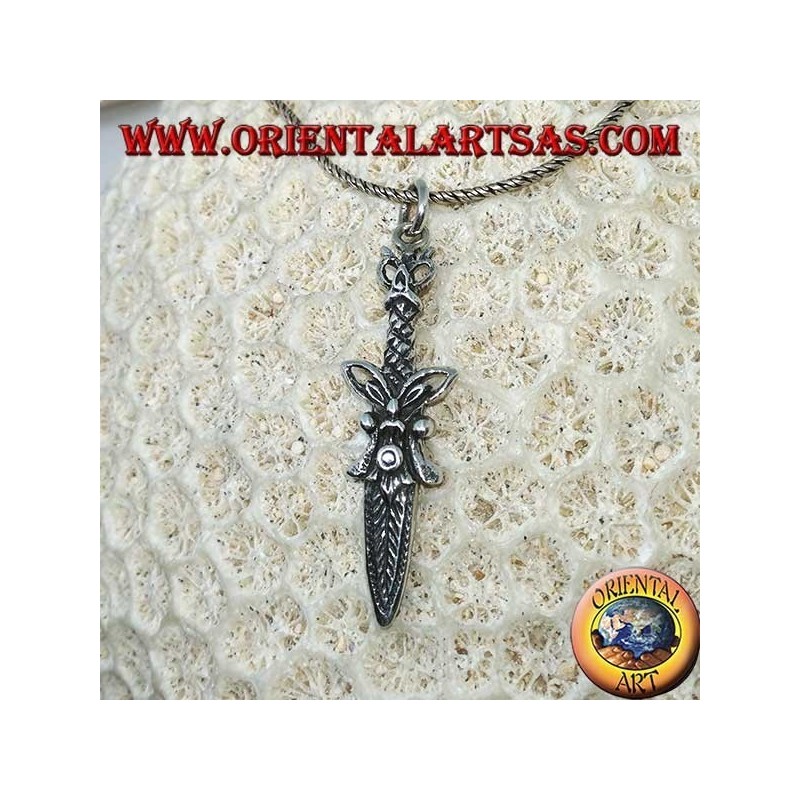 Römischer Dolch Silberanhänger mit Verzierungen (Dolch)
