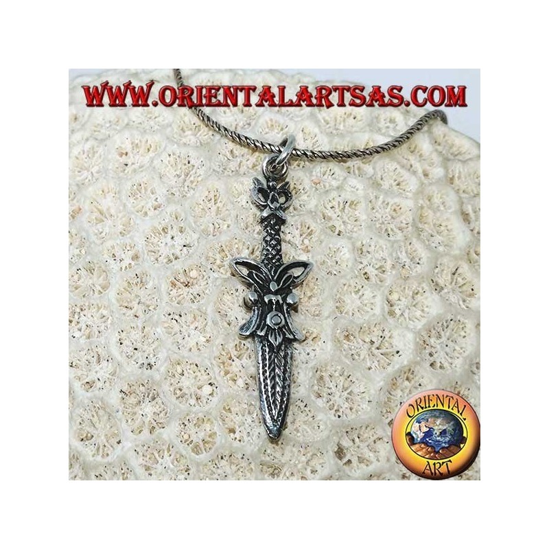 Roman dagger silver pendant with decorations (dagger)