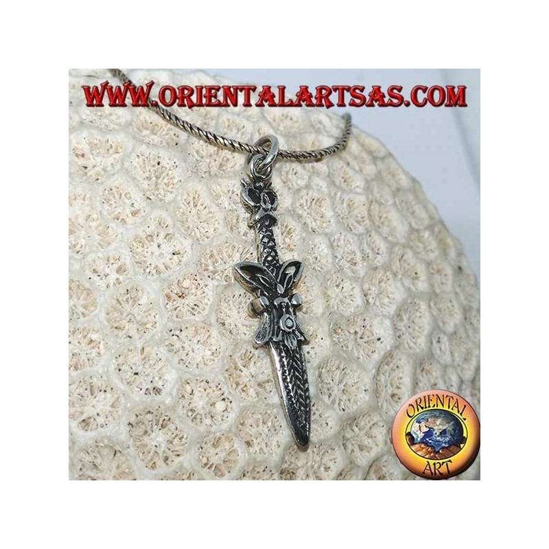 Roman dagger silver pendant with decorations (dagger)