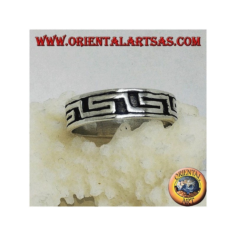 Silberring mit griechischem Basrelief