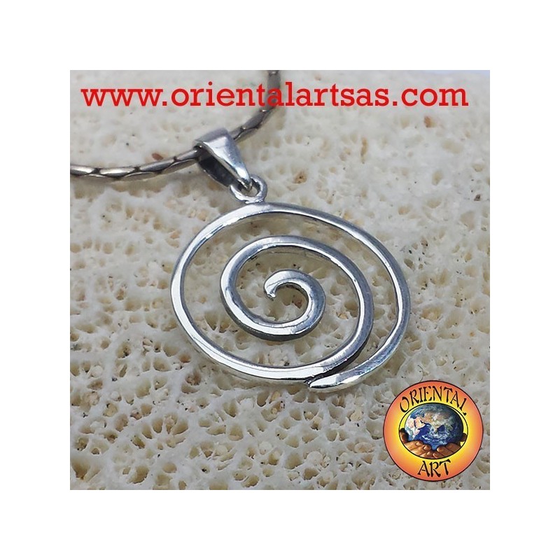 Ciondolo spirale in argento