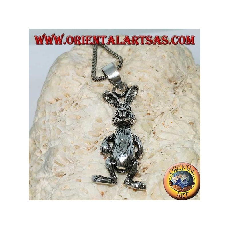 Colgante de plata el conejo mueve sus piernas y brazos "Roger Rabbit"
