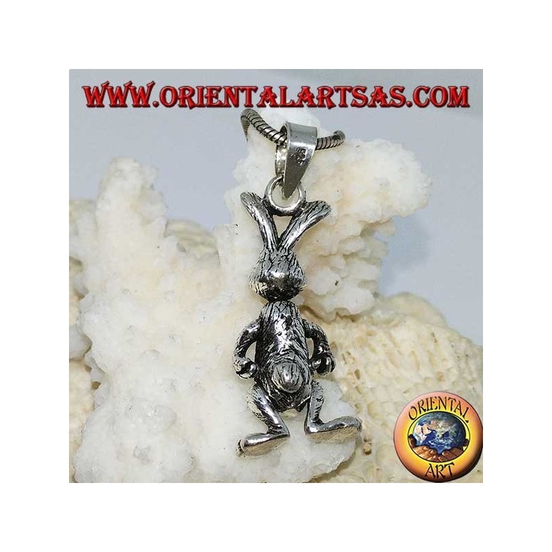 Silver pendant the rabbit moves his legs and arms "Roger Rabbit"