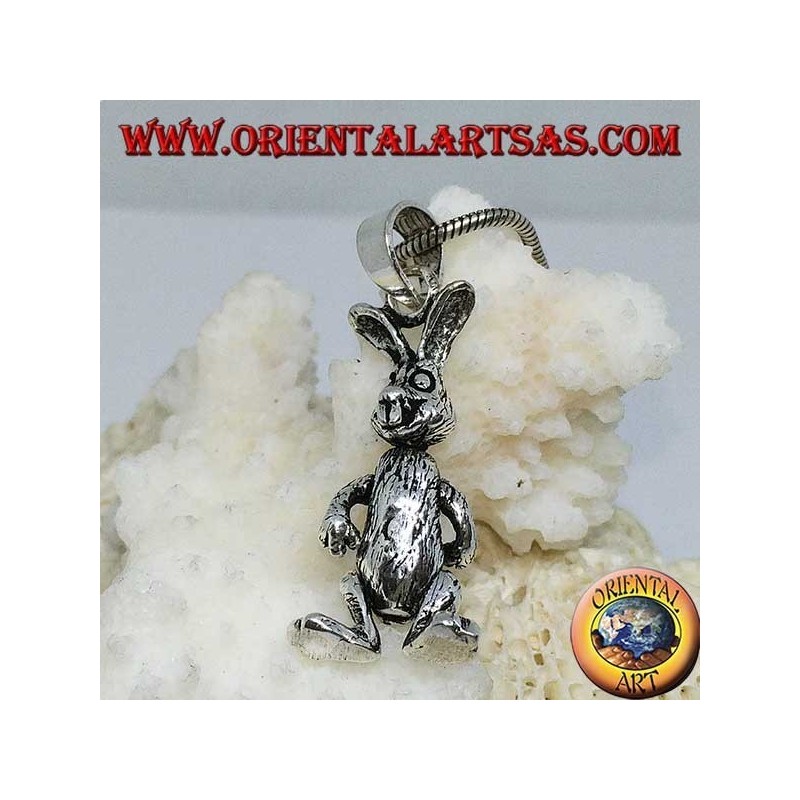 Colgante de plata el conejo mueve sus piernas y brazos "Roger Rabbit"