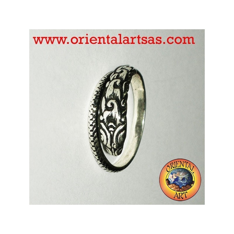 Anello pitone in argento