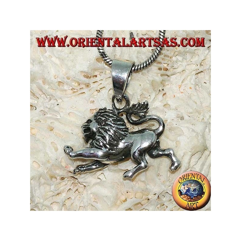 Colgante en plata 925 ‰ con forma de león.