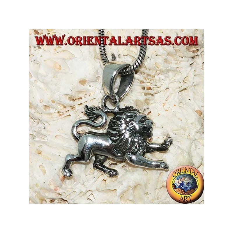 Pendant in 925 ‰ silver in the shape of a lion