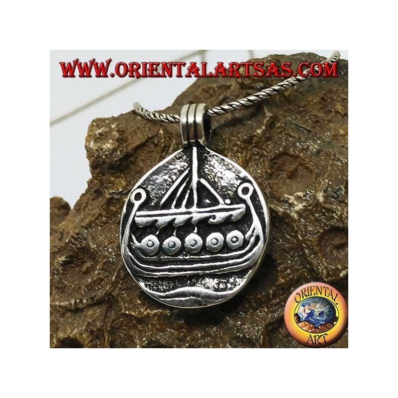 Silver pendant Drakkar Norse Viking ship Jewelery