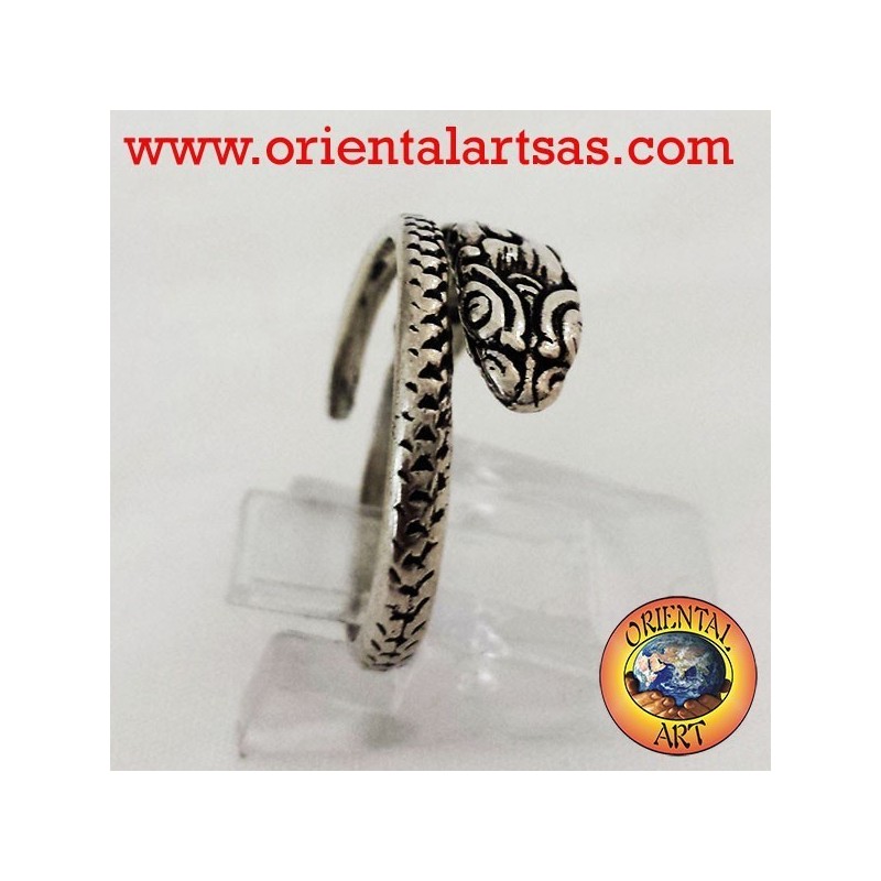 Anello pitone in argento