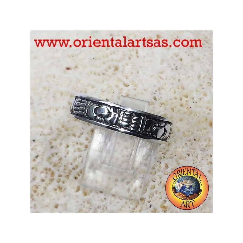 Anneau de mariage Claddagh en argent