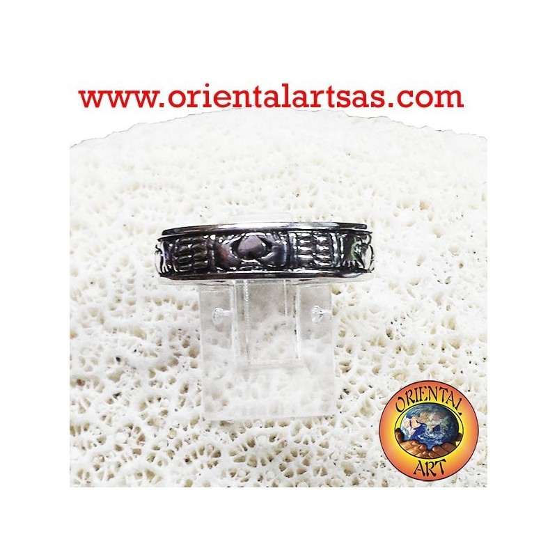 Claddagh Ehering in Silber