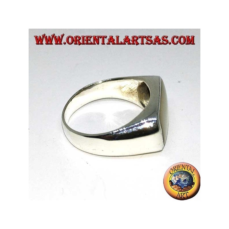 Anello in argento con madreperla di traverso