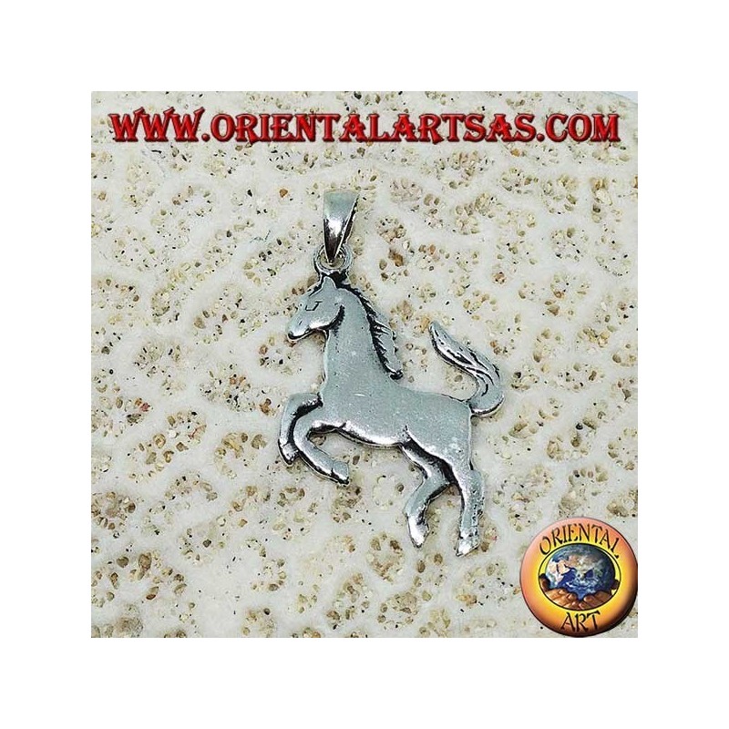 Silver pendant rampant horse symbol Ferrari (flat)