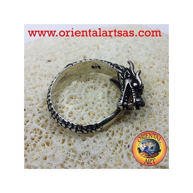 Dragon ring spiral Silver