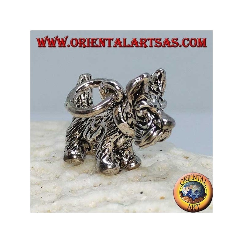 Pendentif en argent du chien de race Yorkshire Terrier