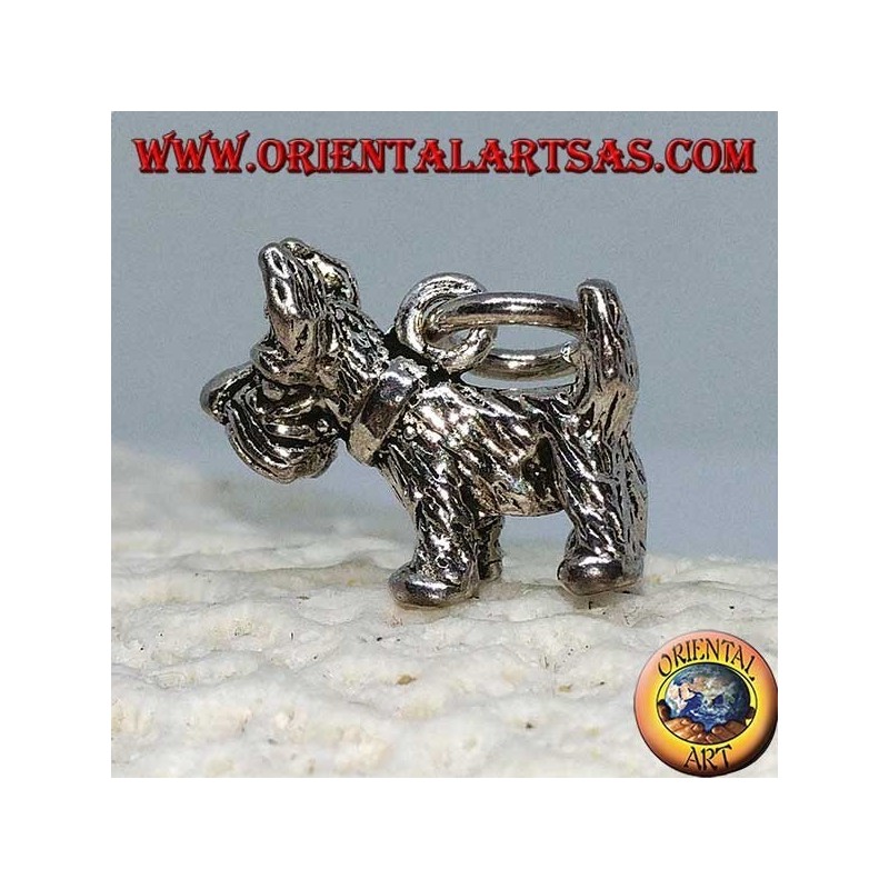 Ciondolo in argento del cane di razza Terrier  Yorkshire