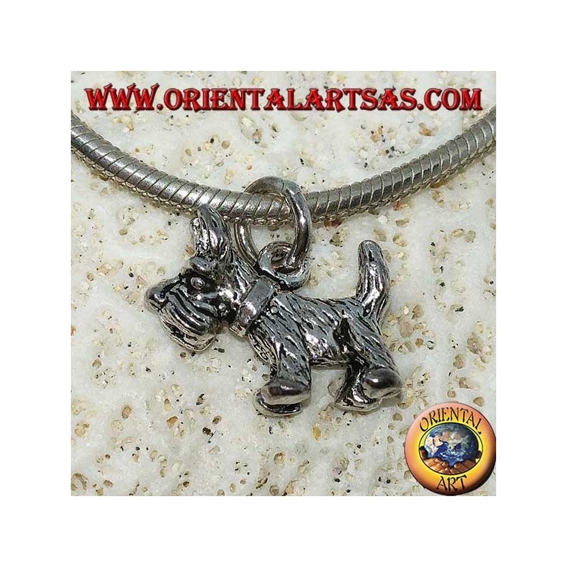 Ciondolo in argento del cane di razza Terrier  Yorkshire