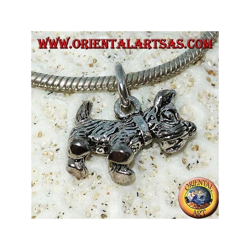 Ciondolo in argento del cane di razza Terrier  Yorkshire