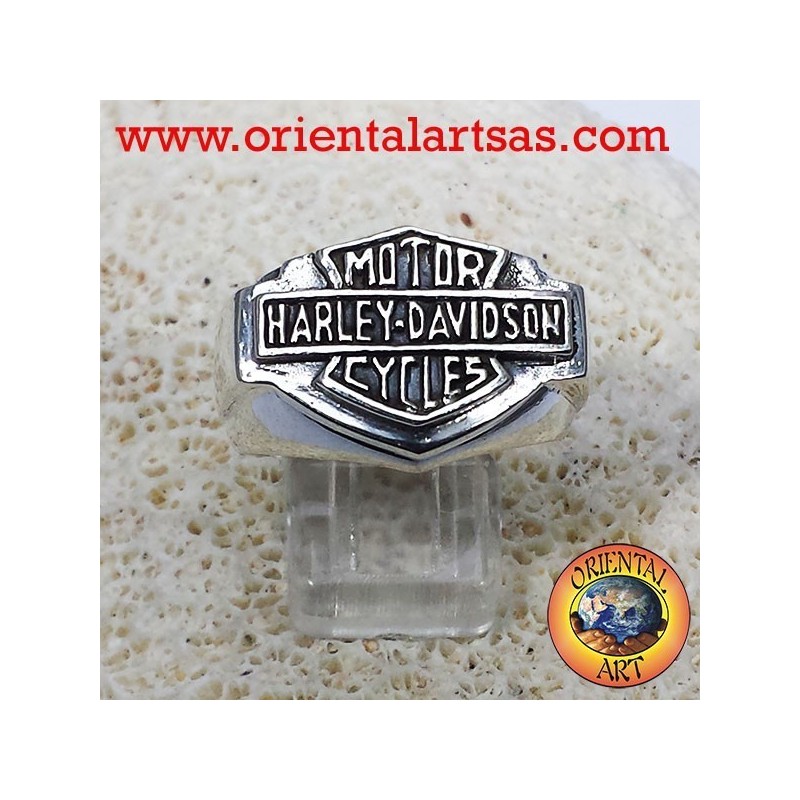 Anello Harley Davidson in argento 925 liscio
