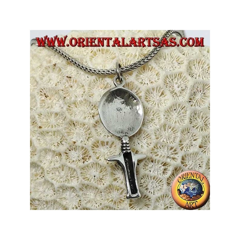 Colgante de plata, poupee ashanti Ghana símbolo Fertilidad