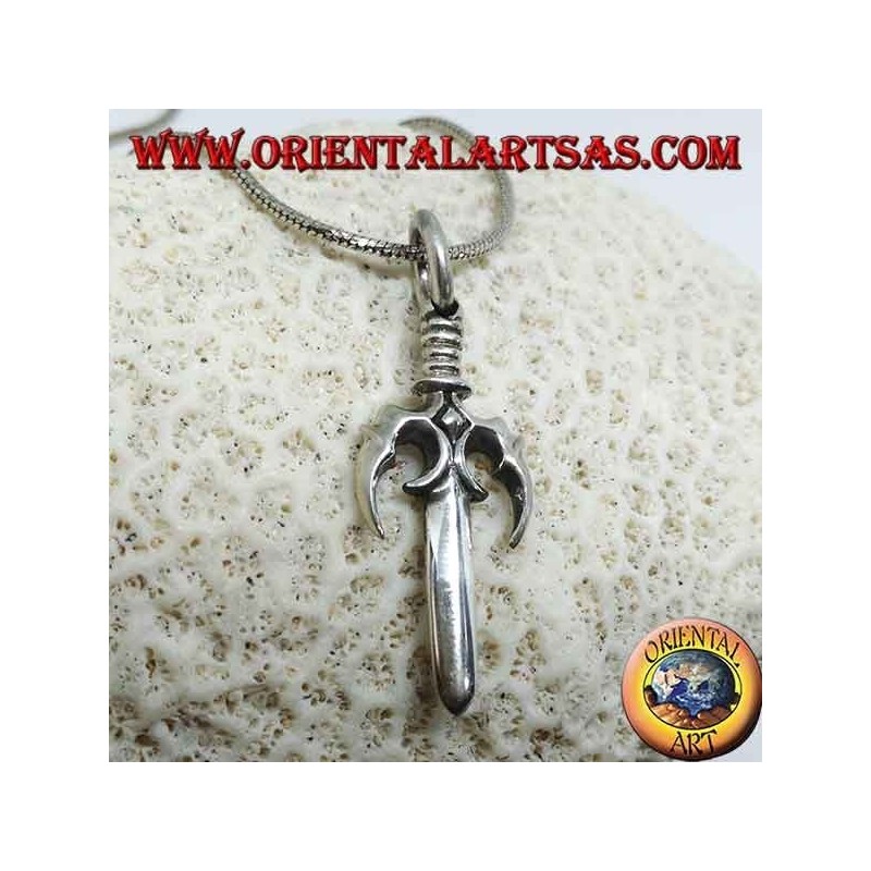 Pendentif en argent trident japonais (SAI) (釵)