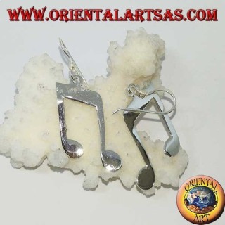Boucles d'oreilles pendantes en argent, double chroma (musique)