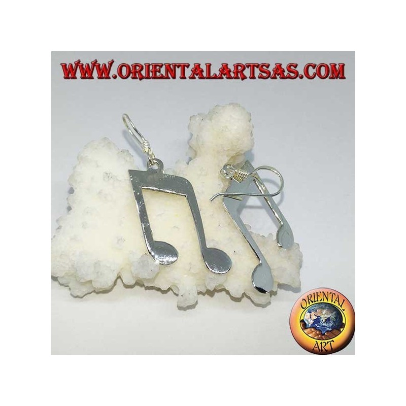 Boucles d'oreilles pendantes en argent, double chroma (musique)