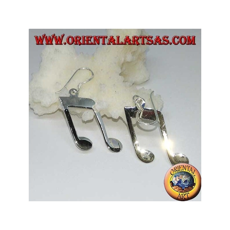 Pendientes colgantes de plata, doble croma (música)