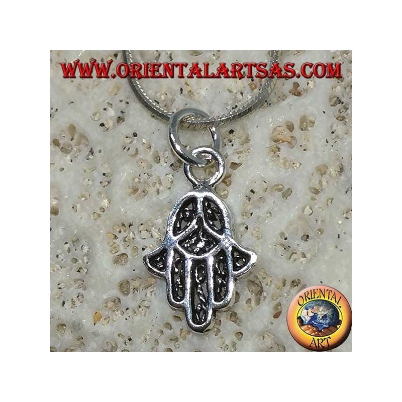 Silver pendant, shaped like the hand of Fatima Hamsa small