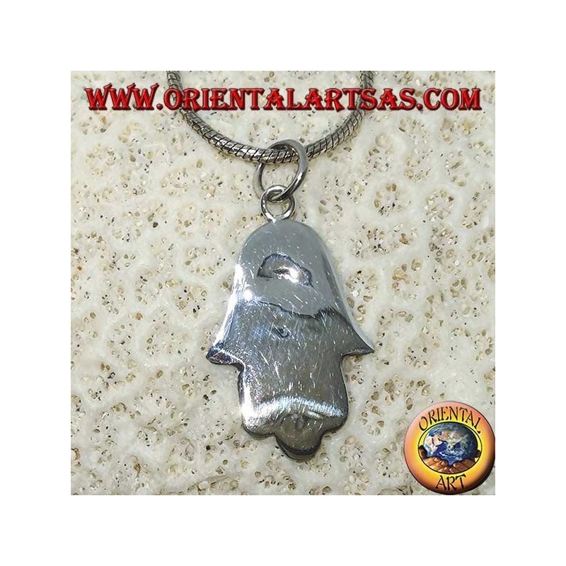 Pendentif en argent, main de Fatima Hamsa avec bas-relief en allahu akbar