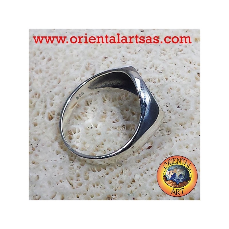 Anello albero della vita piatto in argento