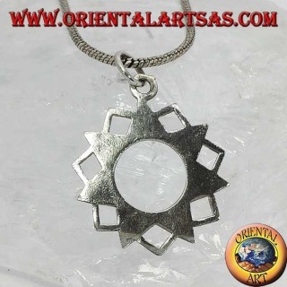 Colgante de plata de la estrella de siete puntas Eptagramma