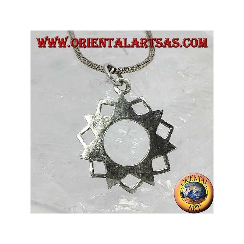 Pendentif en argent de l'étoile à sept branches Eptagramma